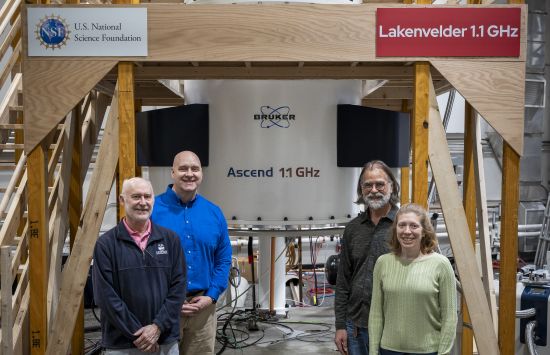 Lakenvelder with the NAN PI team (Jeff Hoch, University of Connecticut; Chad Rienstra, UW-Madison; Art Edison, University of Georgia; Katie Henzler-Wildman, UW-Madison)