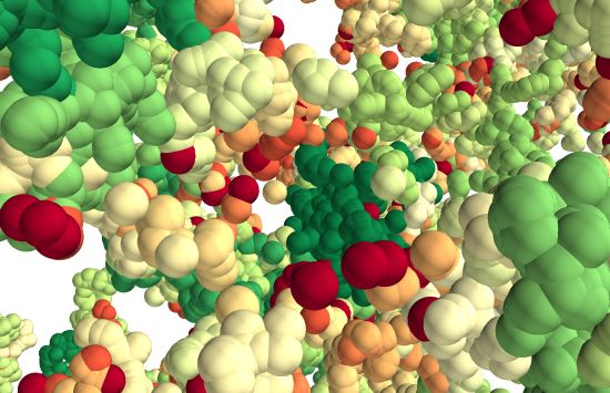 3D illustration of chromatin "forest"