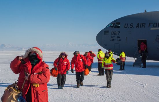 USAP personnel arrive at NSF McMurdo Station.