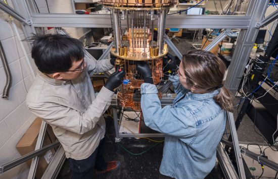 Researchers at work