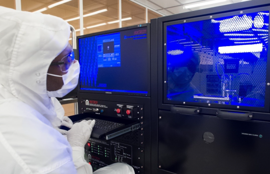 student working in a lab