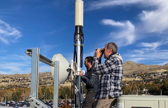 two men looking at something