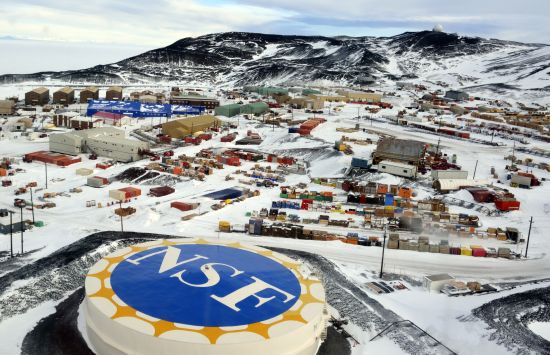 aerial view of NSF McMurdo Station