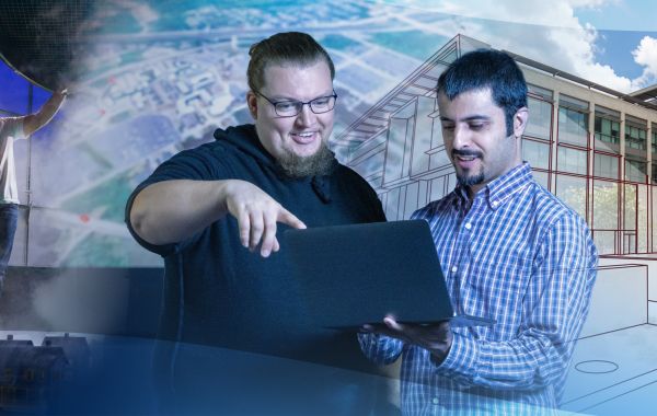 three images displaying the use of digital twin