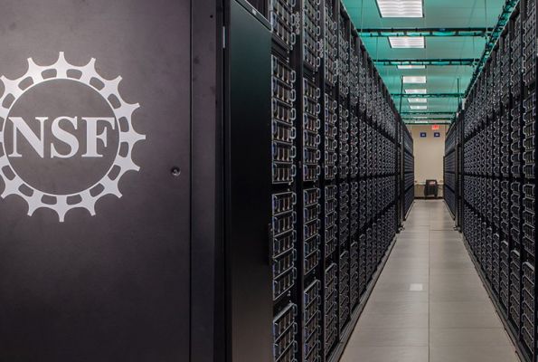 The NSF logo displayed on the side of computing equipment.