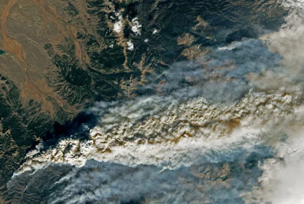 Wildfire from space