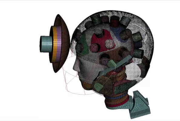 Helmet impact simulation test