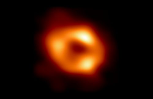 This is the first image of Sgr A*, the supermassive black hole at the centre of our galaxy,