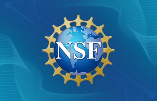 NSF logo against a blue background