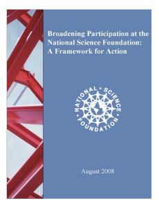 Cover of BP at the NSF: a framework for action report
