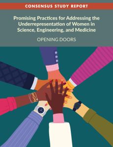 Cover of promising practices for addressing the underrepresentation of women in science, engineering, and medicine report