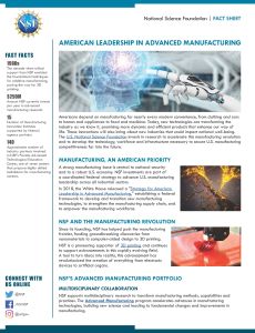 American Leadership in Advanced Manufacturing