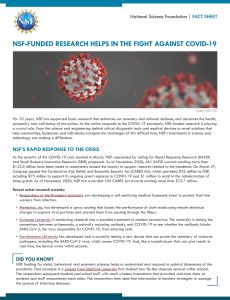 NSF-Funded Research Helps in the Fight Against COVID-19