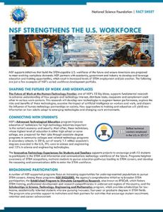 NSF Strengthening the U.S. Workforce
