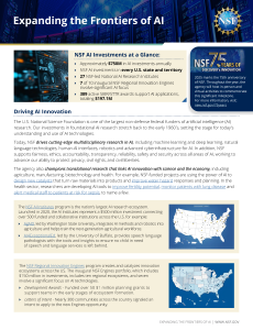 Front page of AI Fact sheet