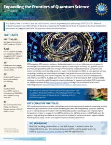 Quantum Fact Sheet front page