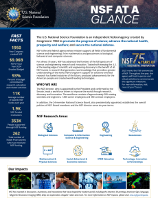 NSF at a Glance