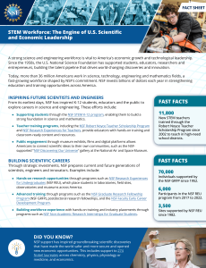1st Page of Workforce Fact Sheet