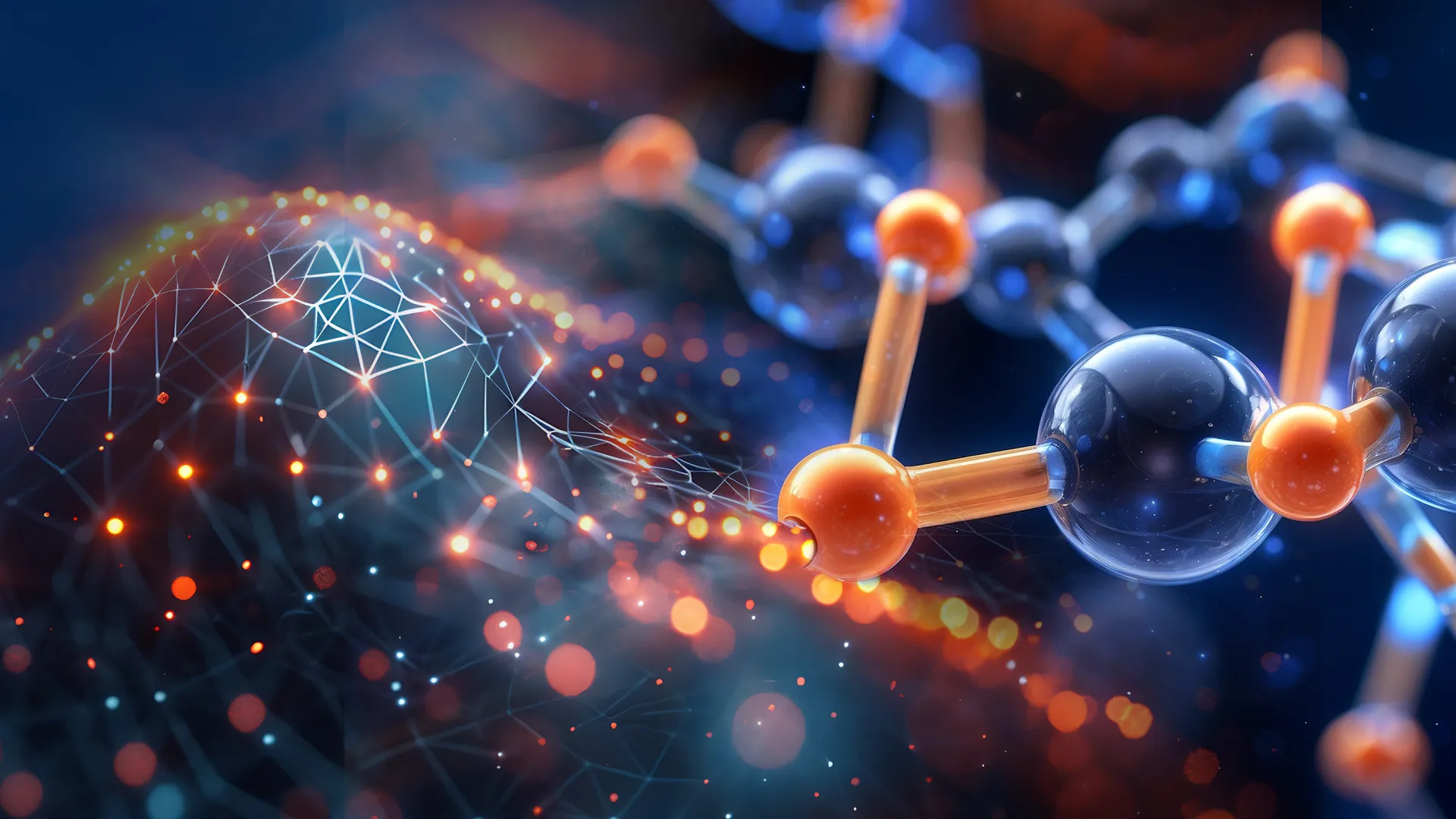 Decorative Banner of zoomed in molecules