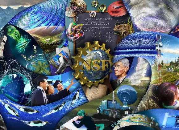 NSF History Wall mural