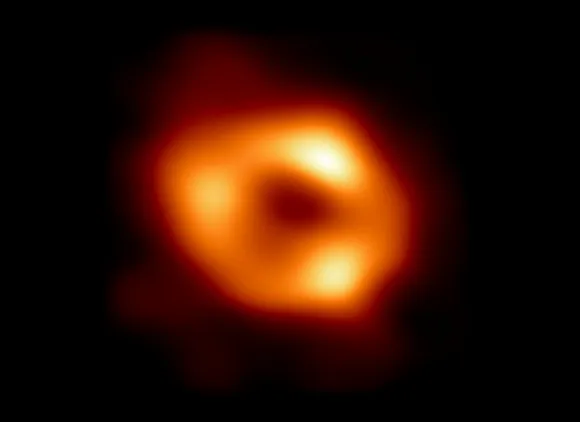 This is the first image of Sgr A*, the supermassive black hole at the centre of our galaxy,