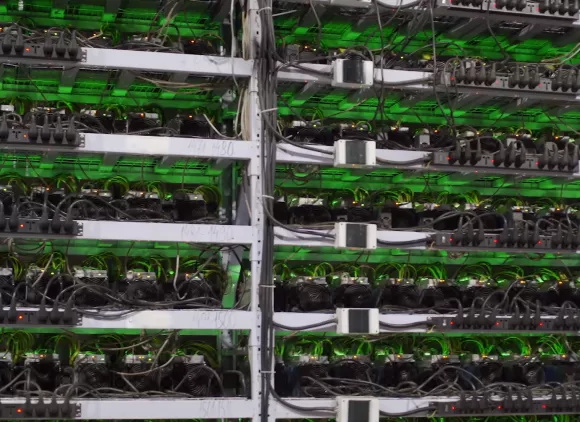 Close up of the servers of a supercomputer