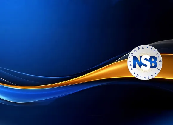 A blue and yellow graphic containing the NSB logo.