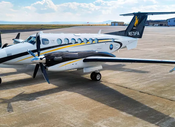 University of Wyoming King Air Research Aircraft, on the ground