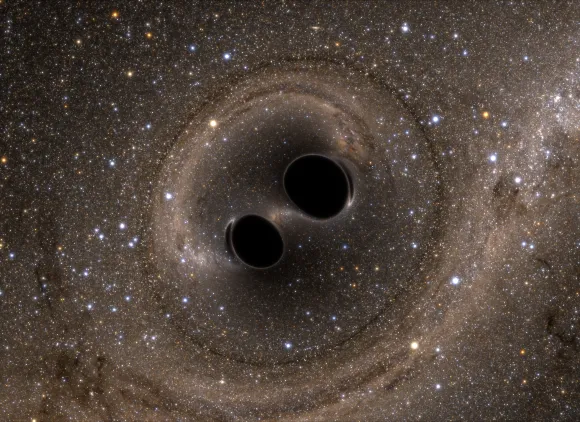 two converging black holes