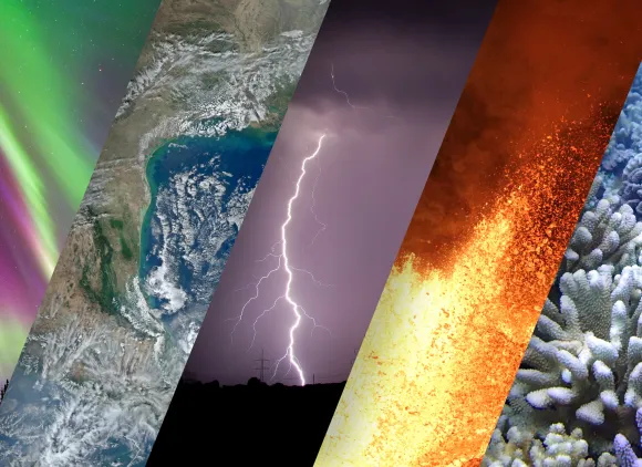 Collage of earth science images.