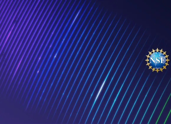 NSF logo against a multicolor background