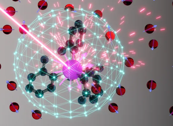 Illustration of shielding spin qubits with chemistry.