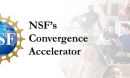 collage of people in the background with the NSF logo and text NSF Convergence Accelerator 