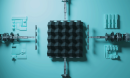 machines working on a black texture
