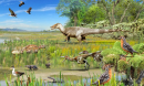 An artist's interpretation of Patagonia during the Late Cretaceous