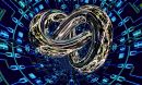 Trefoil knot with superconducting qubit chips reflected