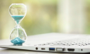 Hourglass on a keyboard