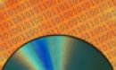 compact disc with orange background