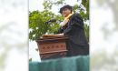 Sethuraman Panchanathan, director of the U.S. National Science Foundation, delivering the 2023 Commencement Address at the University of Vermont.
