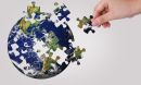 earth shape made of puzzle pieces