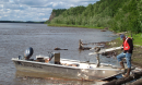 The Yukon River near Pilot Station, Alaska, during the first field trip in the project.