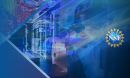 Graphic blue banner with scientist looking into microscope with the NSF logo.