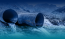 water coming out of a big pipe