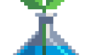 8 bit style beaker