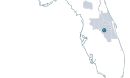 Map showing the region of service for the Central Florida Semiconductor Innovation Engine, Osceola County, Florida, and surrounding counties