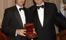 Dalton Conley with Arden L. Bement, Jr., NSF Director holding an award medal