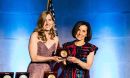 waterman award winner Jennifer receiving award from Director Cordova