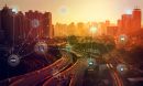smart city and wireless communication network, abstract image visual, internet of things