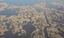 Aerial view of degrading marsh in southeastern Louisiana.