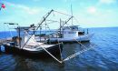 two shrimp boats in the ocean